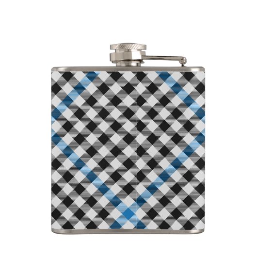 Clan Haig Crest over Check Tartan Heupfles (Achterkant)