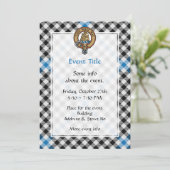 Clan Haig Crest over Check Tartan Kaart (Staand voorkant)