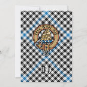 Clan Haig Crest over Check Tartan Kaart (Achterkant)