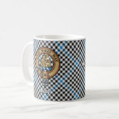 Clan Haig Crest over Check Tartan Koffiemok (Voorkant links)