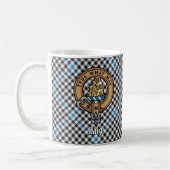 Clan Haig Crest over Check Tartan Koffiemok (Links)
