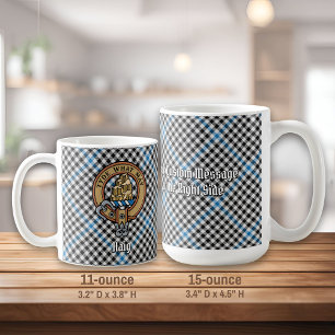 Clan Haig Crest over Check Tartan Koffiemok