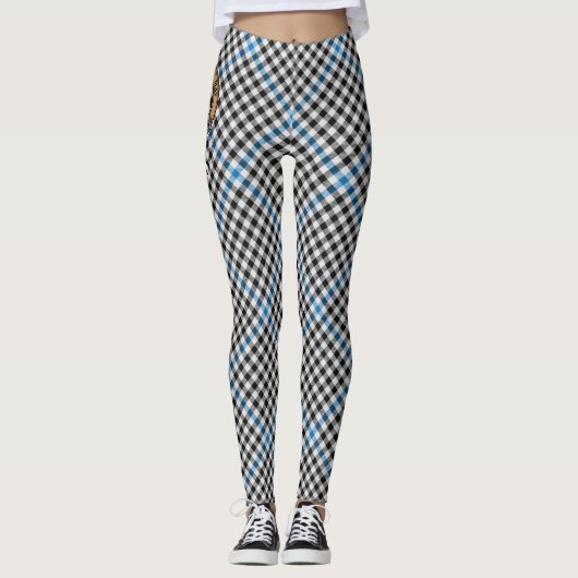 Clan Haig Crest over Check Tartan Leggings (Voorkant)