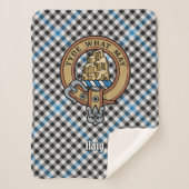 Clan Haig Crest over Check Tartan Sherpa Deken (Voorkant)