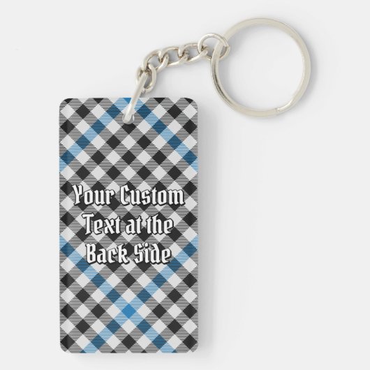 Clan Haig Crest over Check Tartan Sleutelhanger (achterkant)