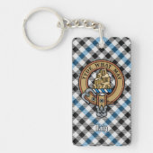 Clan Haig Crest over Check Tartan Sleutelhanger (Voorkant)