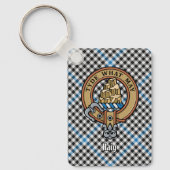 Clan Haig Crest over Check Tartan Sleutelhanger (Voorkant)