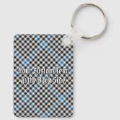 Clan Haig Crest over Check Tartan Sleutelhanger (Achterkant)