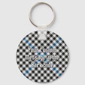 Clan Haig Crest over Check Tartan Sleutelhanger (Achterkant)