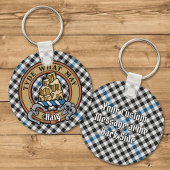 Clan Haig Crest over Check Tartan Sleutelhanger