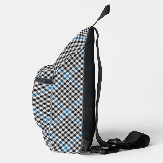 Clan Haig Crest over Check Tartan Sling Bag (Rechts)