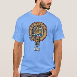 Clan Haig Crest over Check Tartan T-shirt