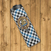 Clan Haig Crest over Check Tartan Thermosbeker