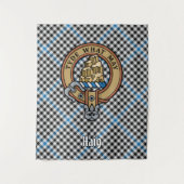Clan Haig Crest over Check Tartan Wandkleed (Voorkant)