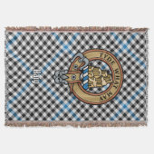 Clan Haig Crest over tartan Deken (Voorkant)