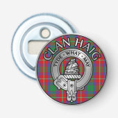 Clan Haig Crest & Tartan Button Flesopener (Voorkant)