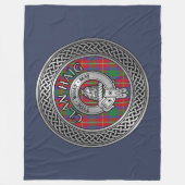 Clan Haig Crest & Tartan Knot Fleece Deken (Voorkant)