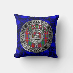Clan Haig Crest & Tartan Knot Kussen