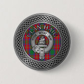 Clan Haig Crest & Tartan Knot Ronde Button 5,7 Cm (Voorkant)