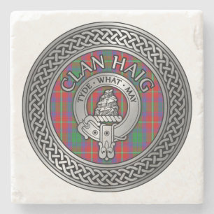 Clan Haig Crest & Tartan Knot Stenen Onderzetter