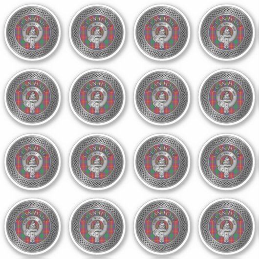 Clan Haig Crest & Tartan Knot Sticker (Voorkant)