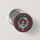 Clan Haig Crest & Tartan Ronde Button 3,2 Cm (Voorkant /achterkant)