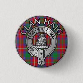 Clan Haig Crest & Tartan Ronde Button 3,2 Cm