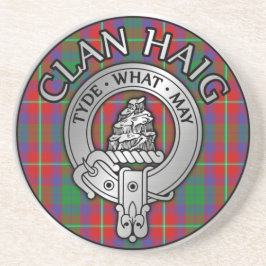Clan Haig Crest & Tartan Zandsteen Onderzetter