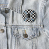 Clan Haig geruite tartan Ronde Button 5,7 Cm (In situ)