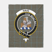 Clan Haig Gray Tartan Pset Fleece Deken (Voorkant)