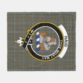 Clan Haig Gray Tartan Pset Fleece Deken (Voorkant (Horizontaal))