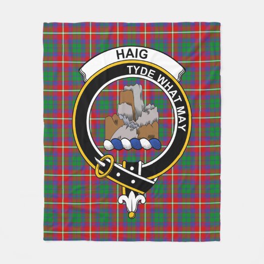 Clan Haig Tartan Pset Fleece Deken (Voorkant)