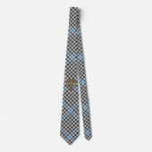 Clan Haig-wapen over geruite tartan Stropdas (Voorkant)