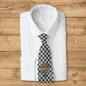 Clan Haig-wapen over geruite tartan Stropdas