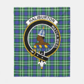 Clan Haliburton Tartan Pset Fleece Deken (Voorkant)