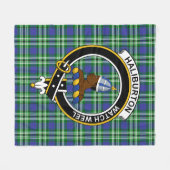 Clan Haliburton Tartan Pset Fleece Deken (Voorkant (Horizontaal))