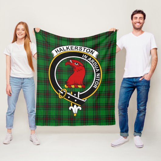Clan Halkerston Tartan Schotse Plaid Fleece Deken (In situ)