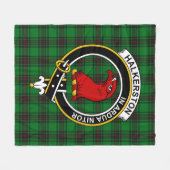 Clan Halkerston Tartan Schotse Plaid Fleece Deken (Voorkant (Horizontaal))