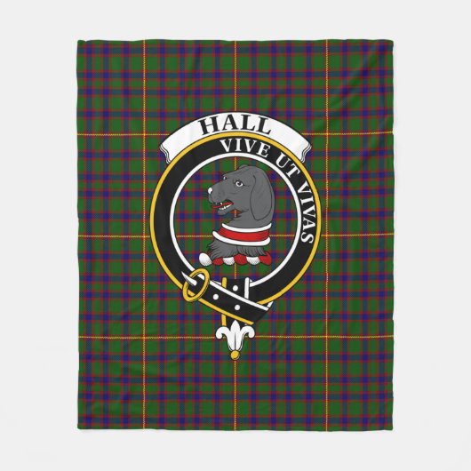 Clan Hall Tartan Pset Fleece Deken (Voorkant)