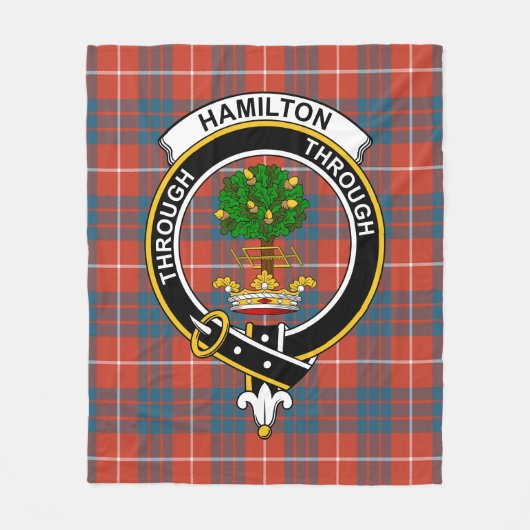 Clan Hamilton Ancient Tartan Pset Fleece Deken (Voorkant)