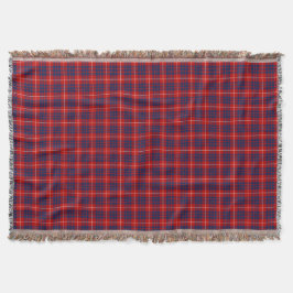 Clan Hamilton Bright Blue en Red Scottish Tartan Deken