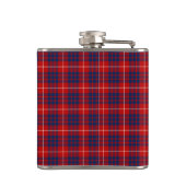 Clan Hamilton Bright Red en Royal Blue Tartan Heupfles (Achterkant)