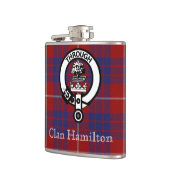 Clan Hamilton Crest en Tartan Flag Heupfles (Links)