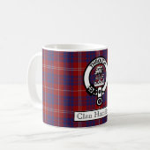 Clan Hamilton Crest en Tartan II Coffee Mok (Voorkant links)
