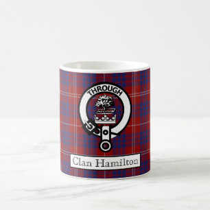 Clan Hamilton Crest en Tartan II Coffee Mok