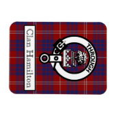 Clan Hamilton Crest en Tartan II Magneet (Horizontaal)