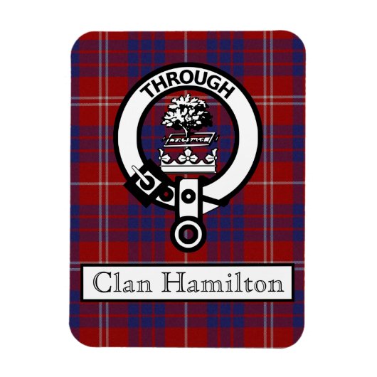Clan Hamilton Crest en Tartan II Magneet (Verticaal)