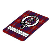 Clan Hamilton Crest en Tartan II Magneet (Linkerzijde)