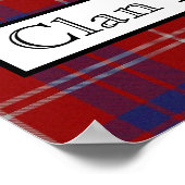 Clan Hamilton Crest en Tartan II Poster (Hoek)