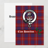 Clan Hamilton Crest en Tartan KerstKaart (Voorkant / Achterkant)